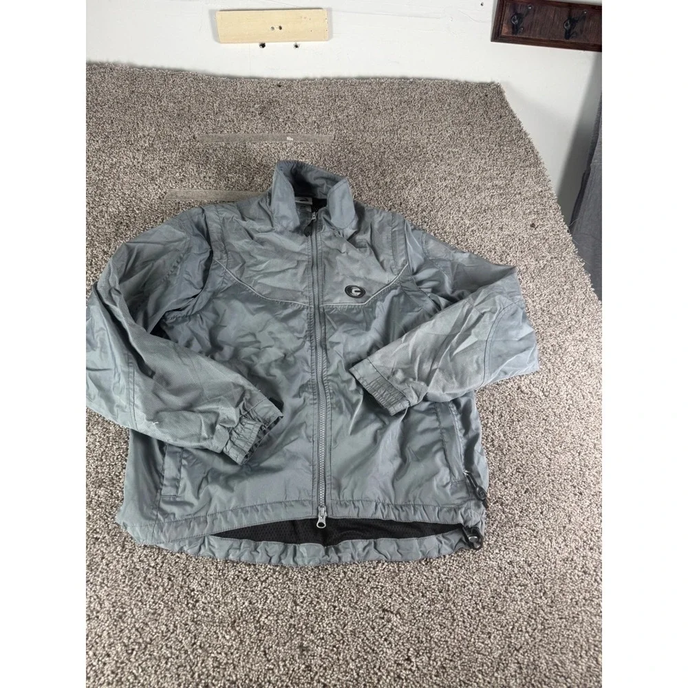 Cannondale Mens Gray Cycling Windbreaker Jacket Full Zip Mesh Lined Small